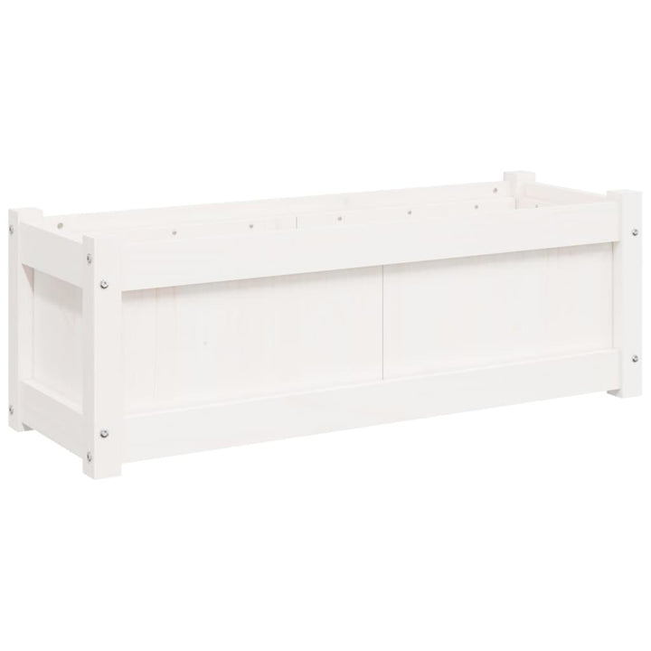 plantekasse 90x31x31 cm massivt fyrretræ hvid