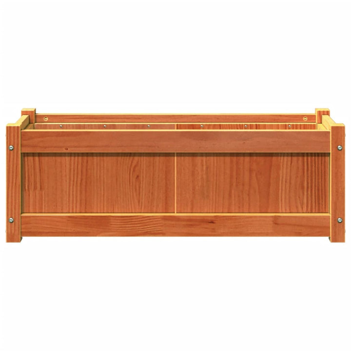 plantekasse 90x31x31 cm massivt fyrretræ gyldenbrun