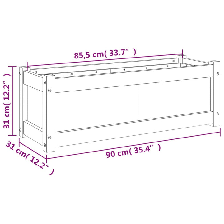 plantekasse 90x31x31 cm imprægneret fyrretræ