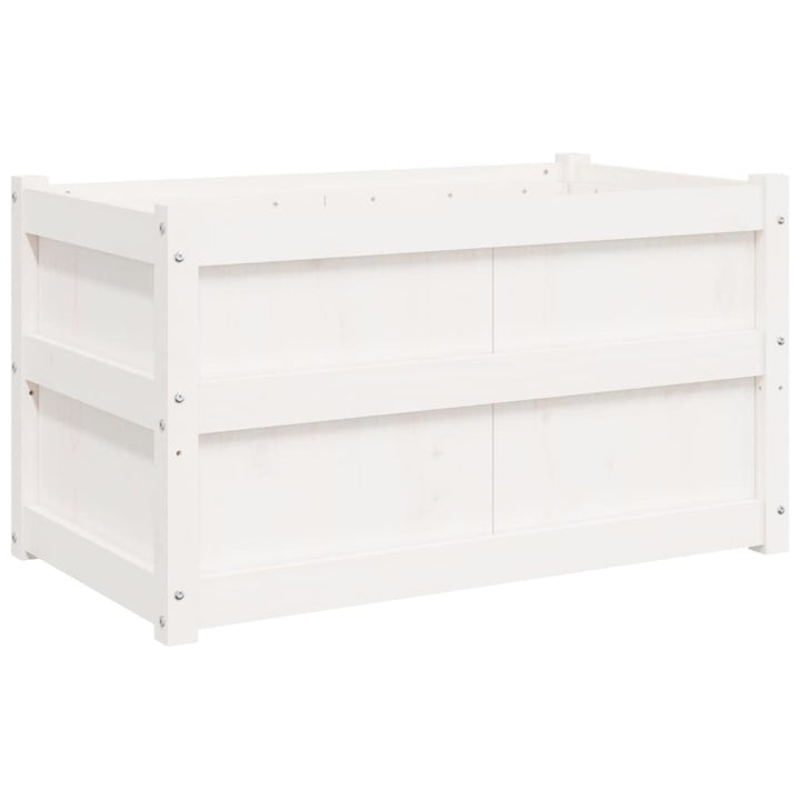 plantekasse 90x50x50 cm massivt fyrretræ hvid