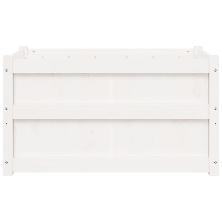 plantekasse 90x50x50 cm massivt fyrretræ hvid