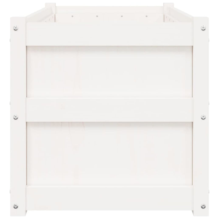 plantekasse 90x50x50 cm massivt fyrretræ hvid