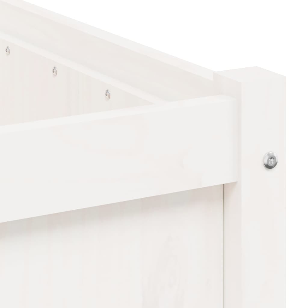 plantekasse 90x50x50 cm massivt fyrretræ hvid