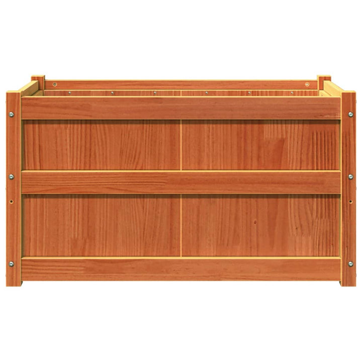 plantekasse 90x50x50 cm massivt fyrretræ gyldenbrun