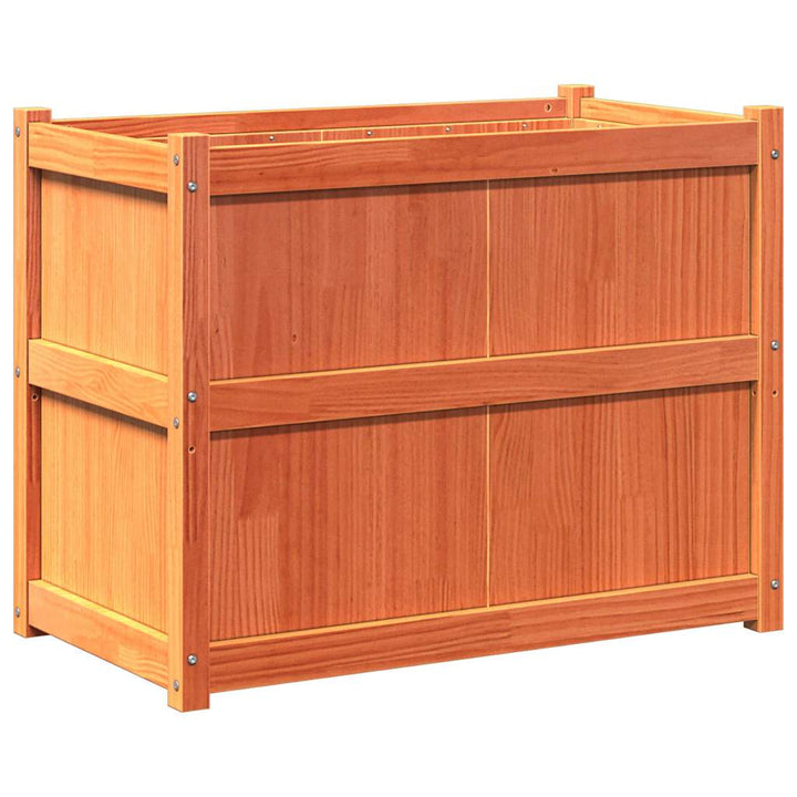 plantekasse 90x50x70 cm massivt fyrretræ gyldenbrun