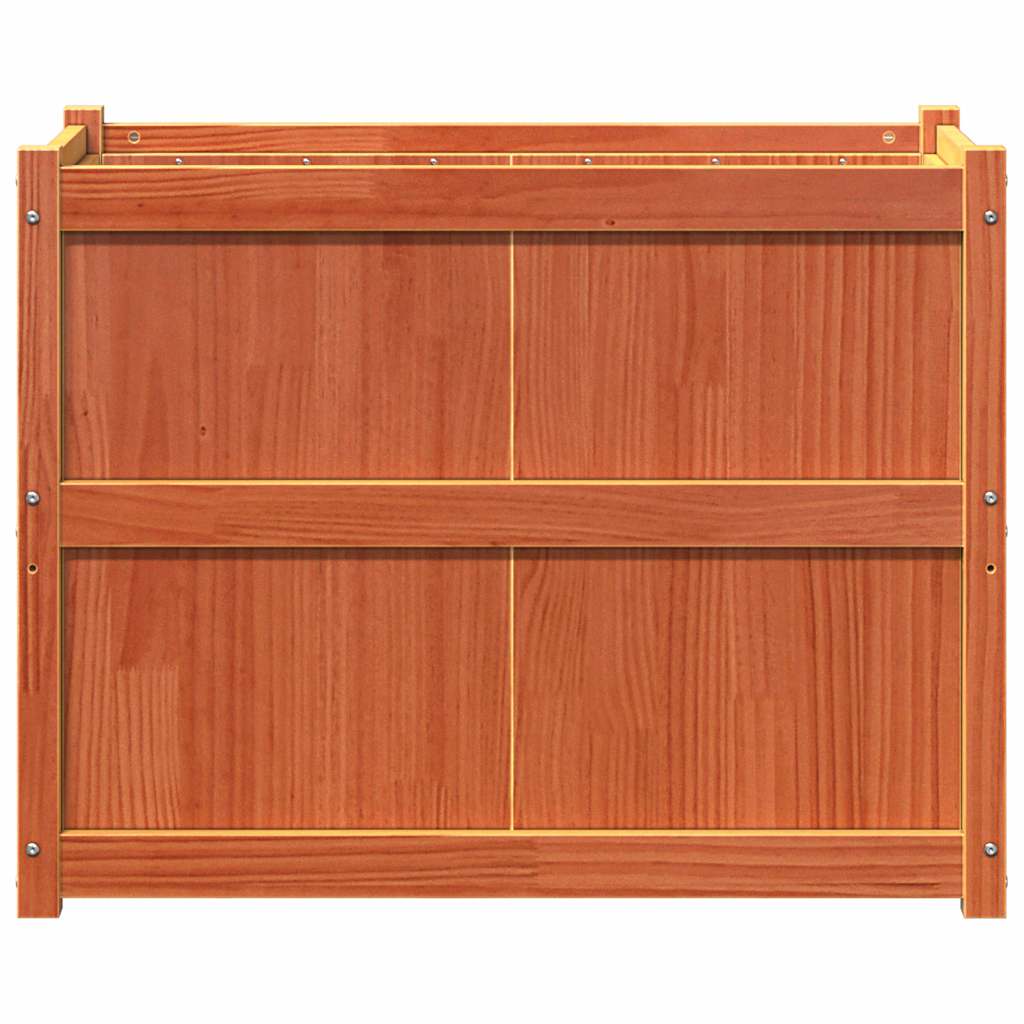 plantekasse 90x50x70 cm massivt fyrretræ gyldenbrun