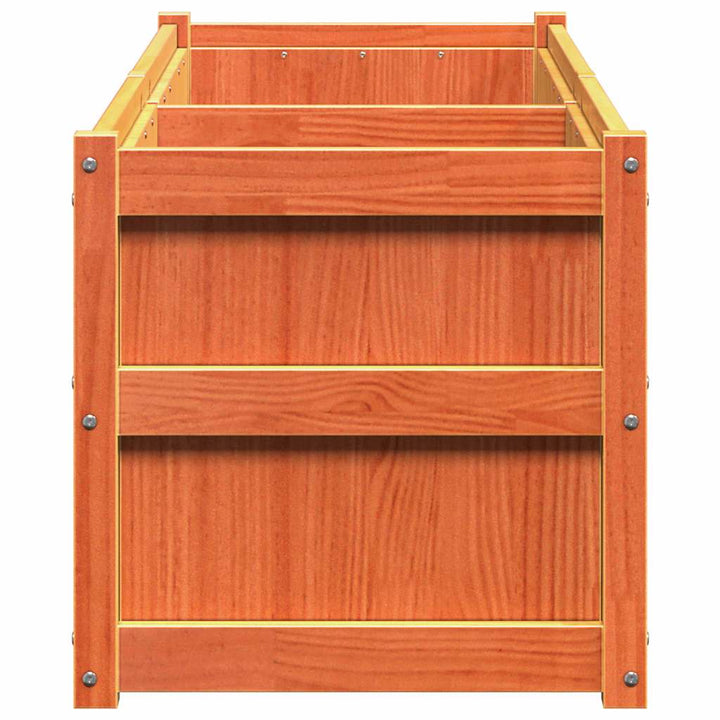 plantekasse 90x50x70 cm massivt fyrretræ gyldenbrun