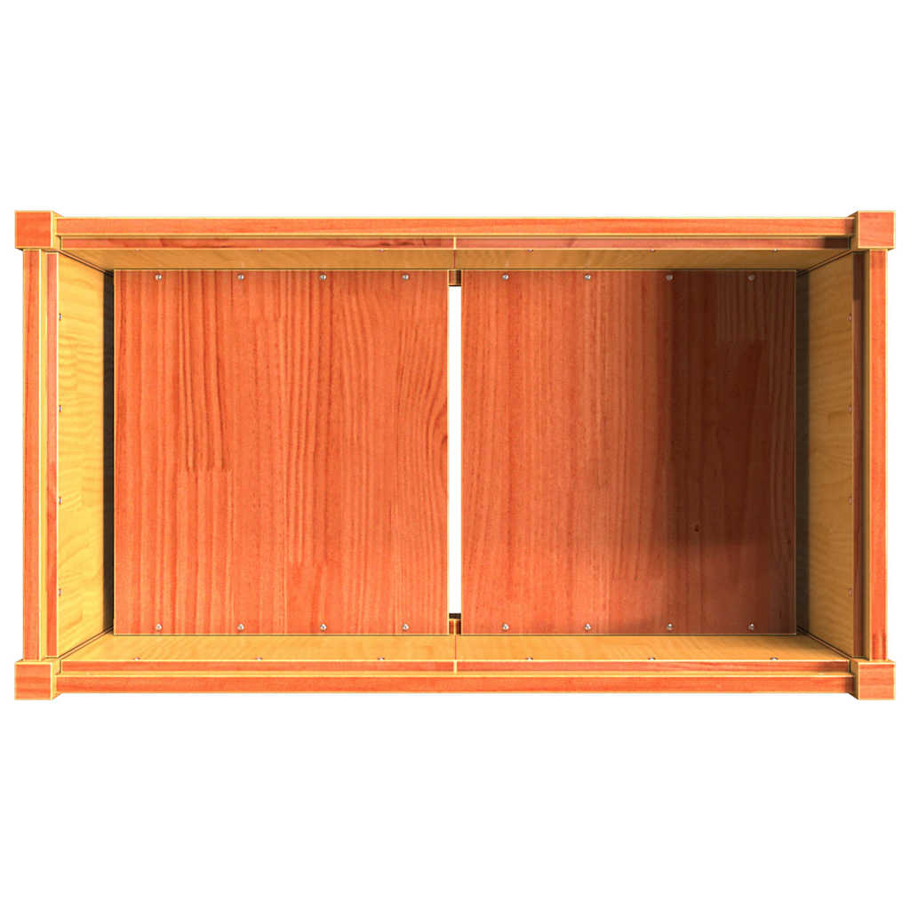 plantekasse 90x50x70 cm massivt fyrretræ gyldenbrun