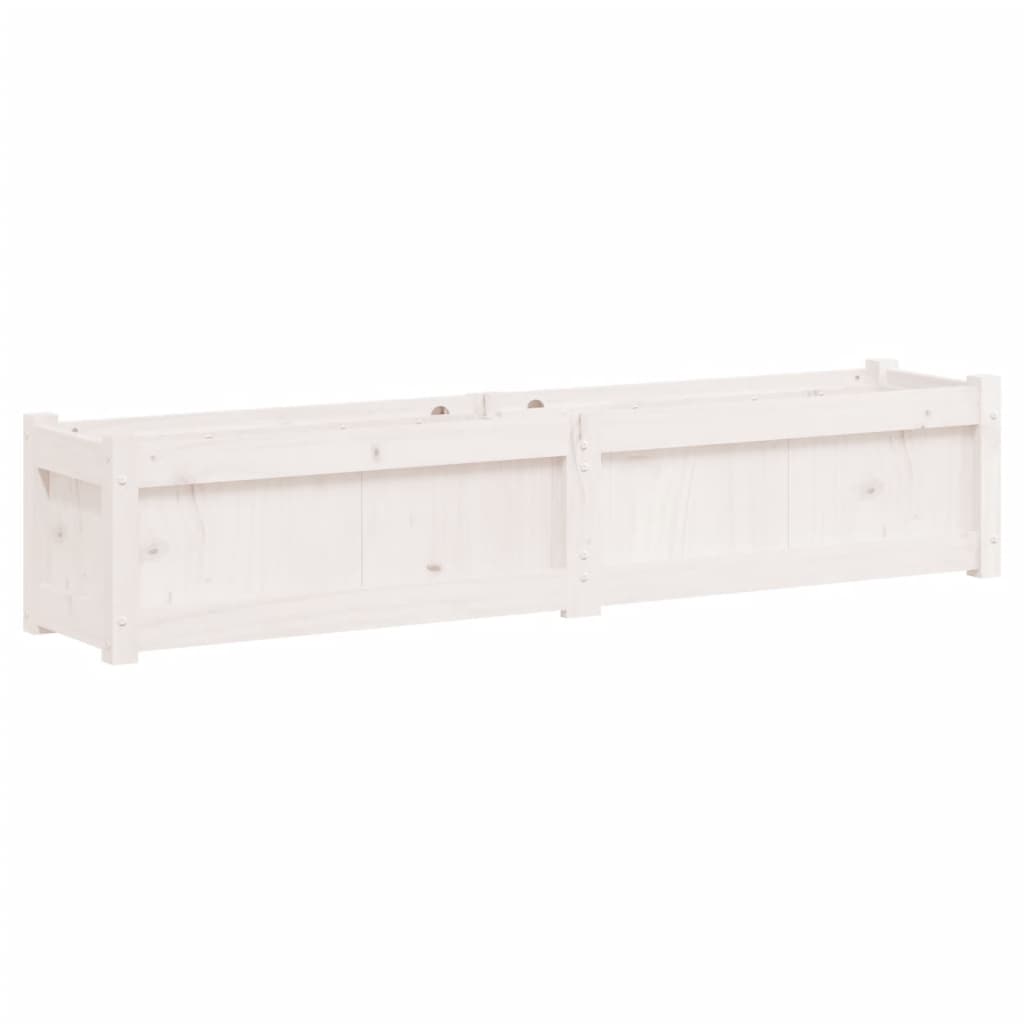 plantekasse 150x31x31 cm massivt fyrretræ hvid