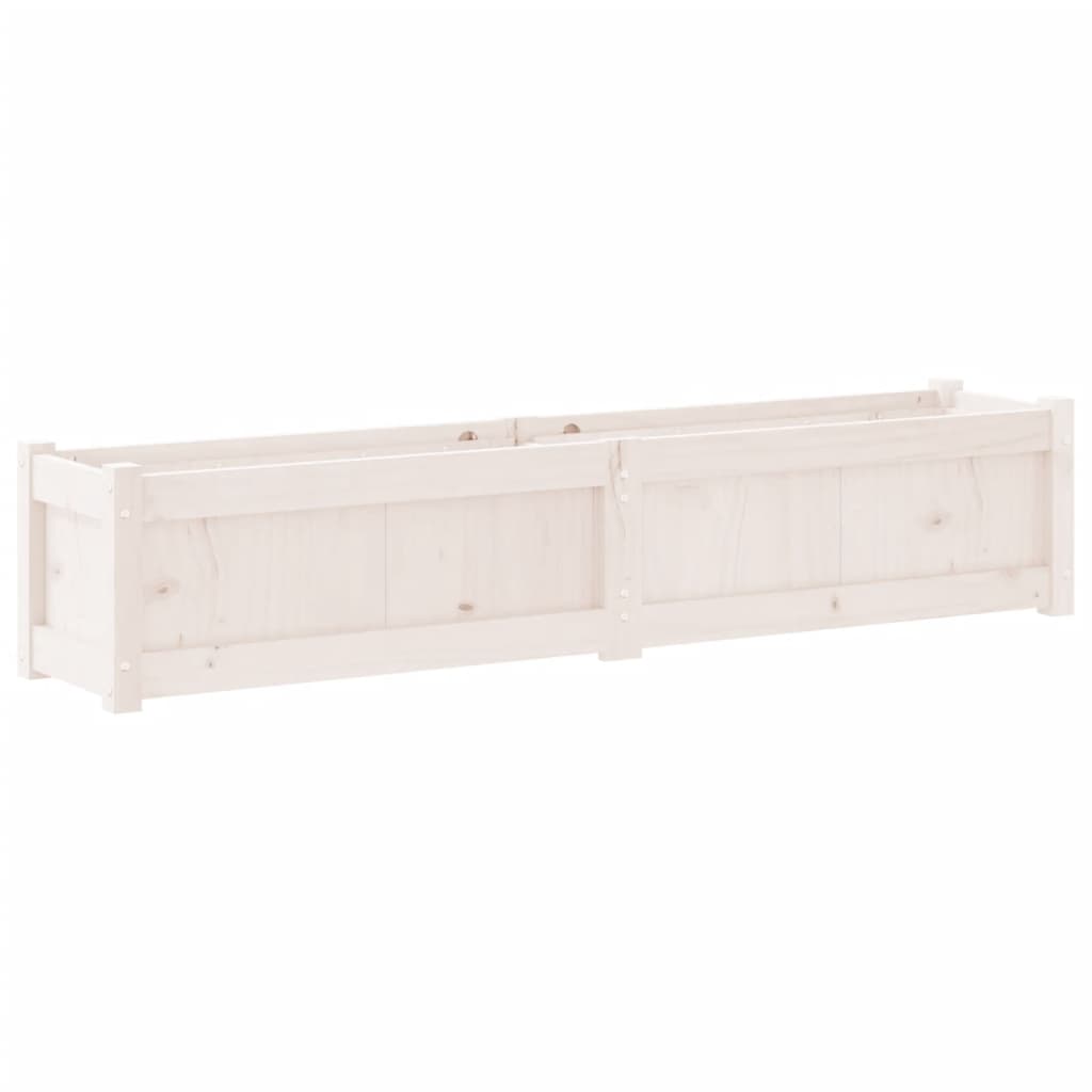 plantekasse 150x31x31 cm massivt fyrretræ hvid