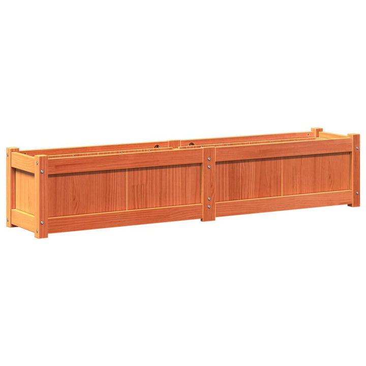 plantekasse 150x31x31 cm massivt fyrretræ gyldenbrun