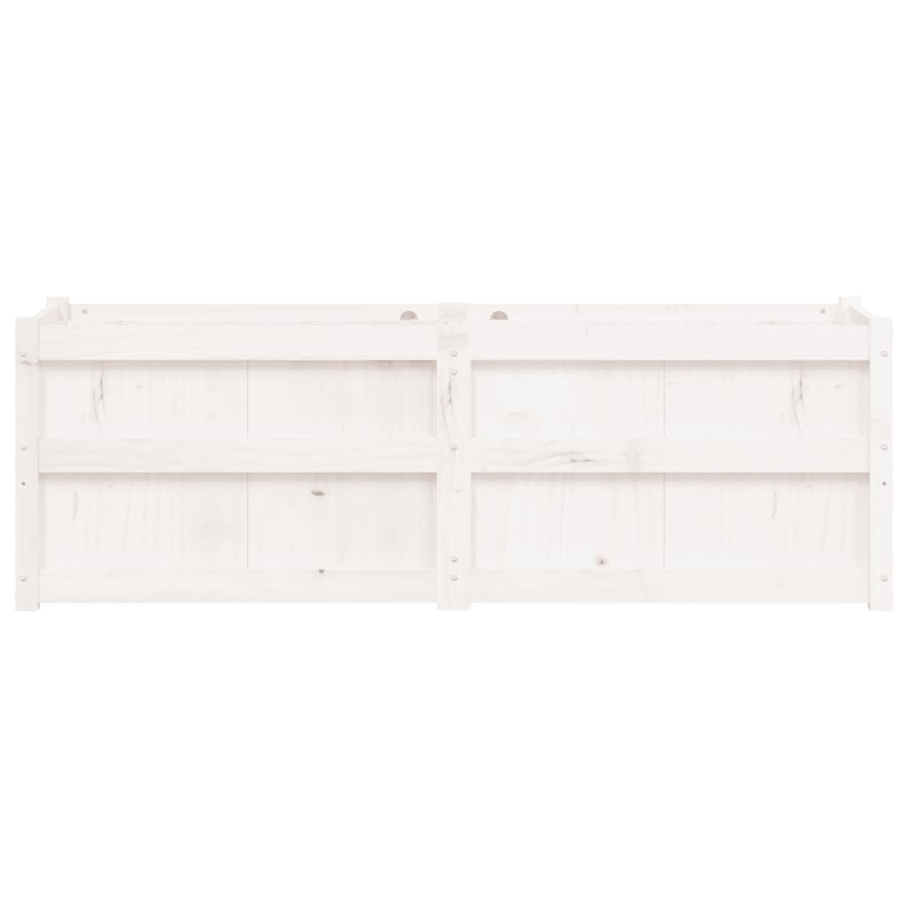 plantekasse 150x50x50 cm massivt fyrretræ hvid