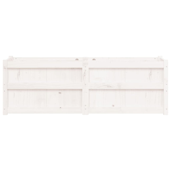 plantekasse 150x50x50 cm massivt fyrretræ hvid