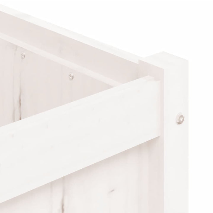 plantekasse 150x50x50 cm massivt fyrretræ hvid