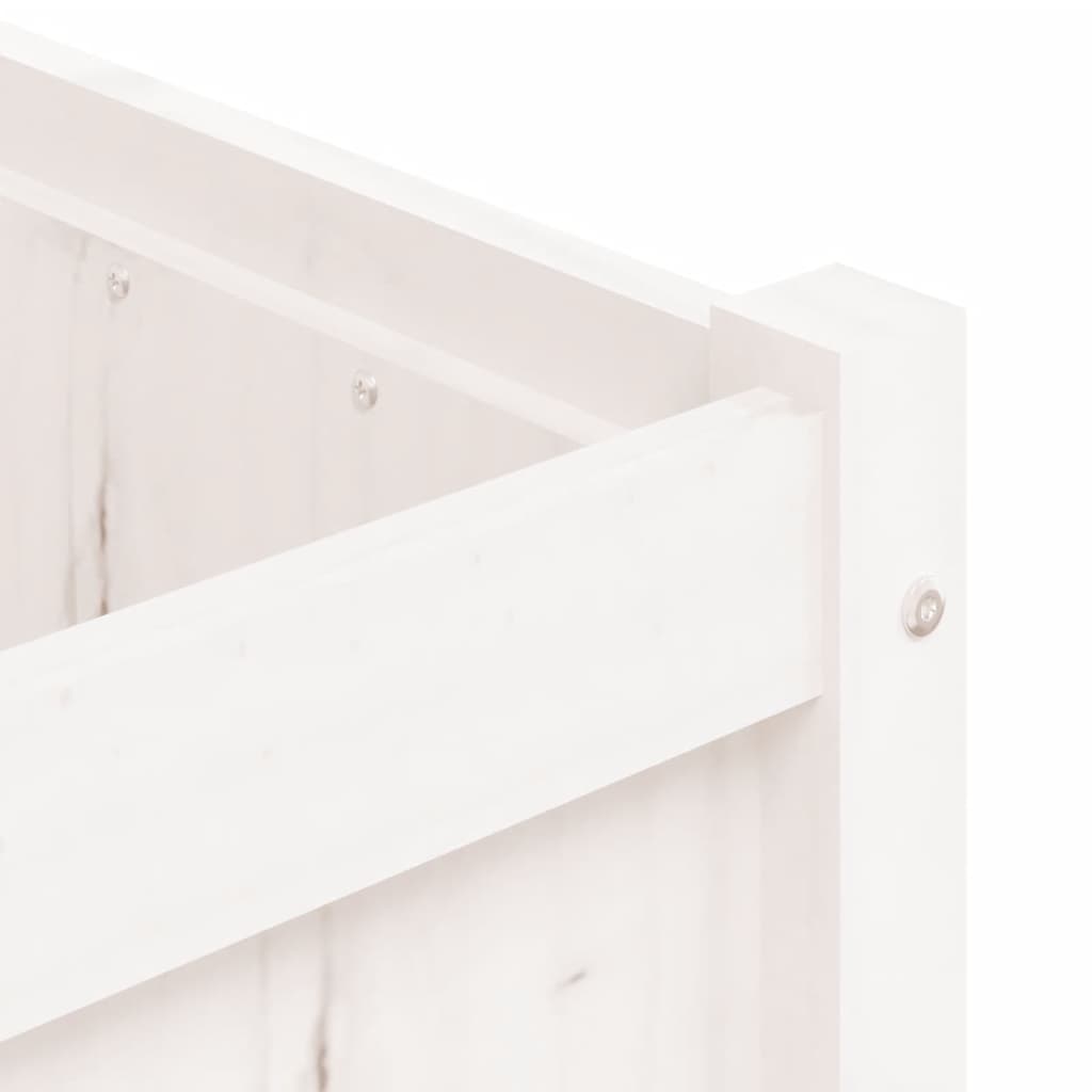 plantekasse 150x50x50 cm massivt fyrretræ hvid