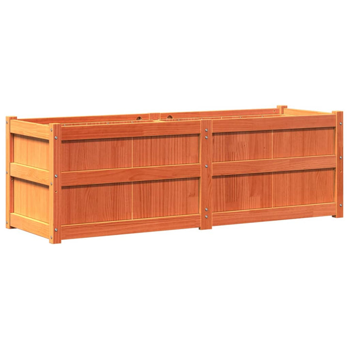 plantekasse 150x50x50 cm massivt fyrretræ gyldenbrun