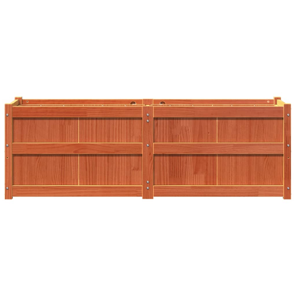 plantekasse 150x50x50 cm massivt fyrretræ gyldenbrun