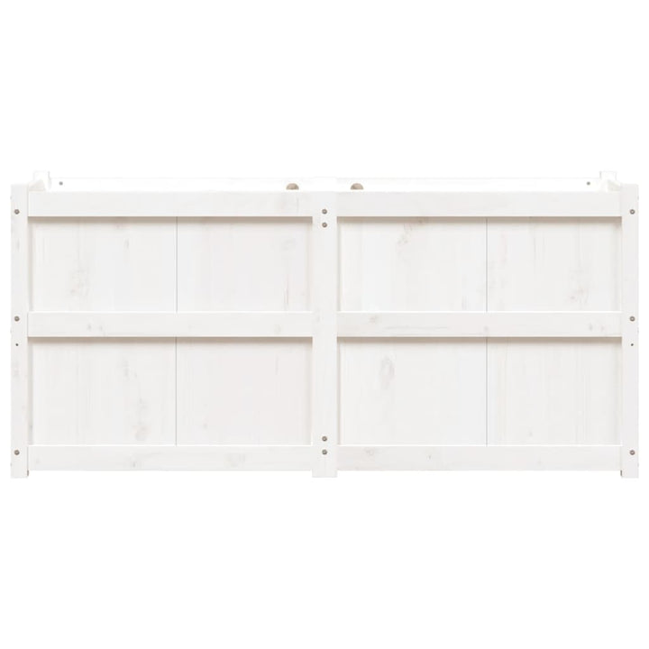 plantekasse 150x50x70 cm massivt fyrretræ hvid