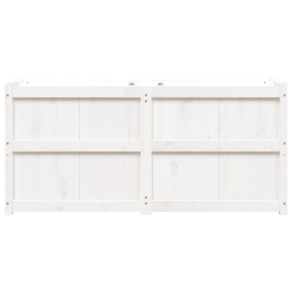 plantekasse 150x50x70 cm massivt fyrretræ hvid