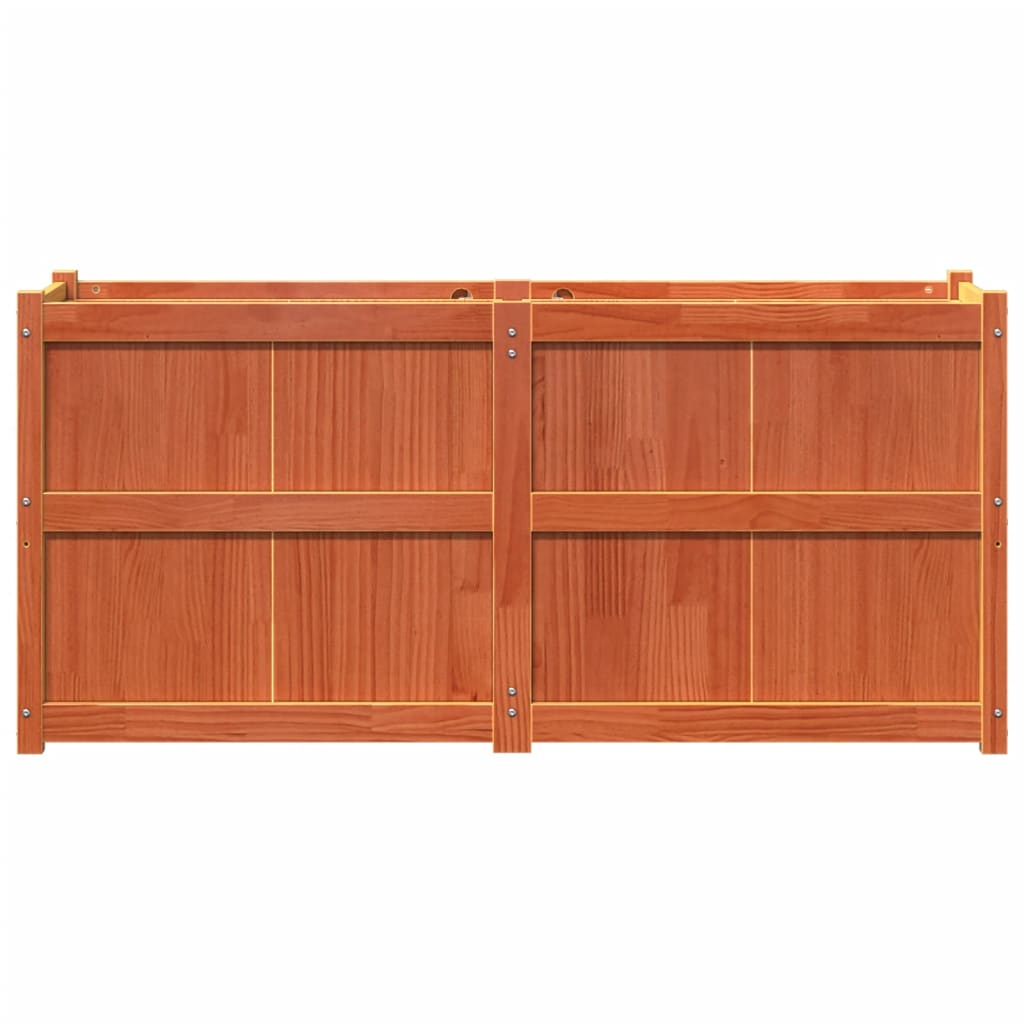 plantekasse 150x50x70 cm massivt fyrretræ gyldenbrun