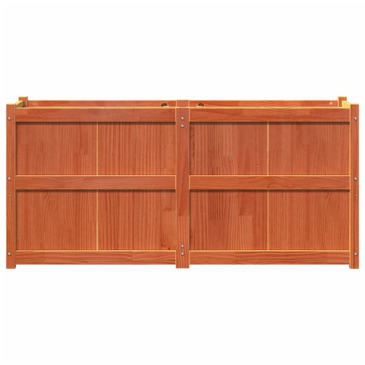 plantekasse 150x50x70 cm massivt fyrretræ gyldenbrun