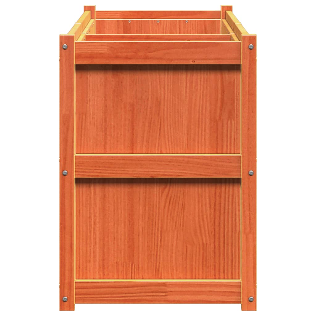 plantekasse 150x50x70 cm massivt fyrretræ gyldenbrun