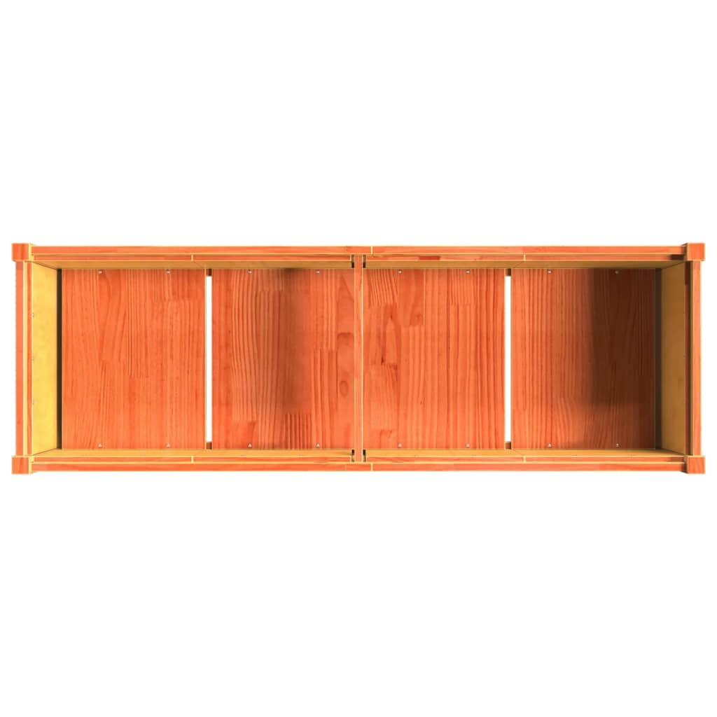 plantekasse 150x50x70 cm massivt fyrretræ gyldenbrun