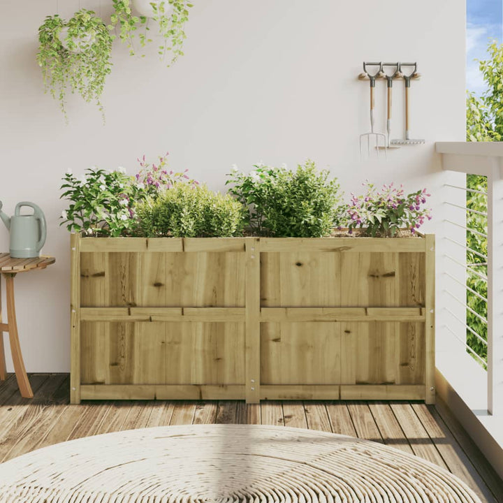 plantekasse 150x50x70 cm imprægneret fyrretræ