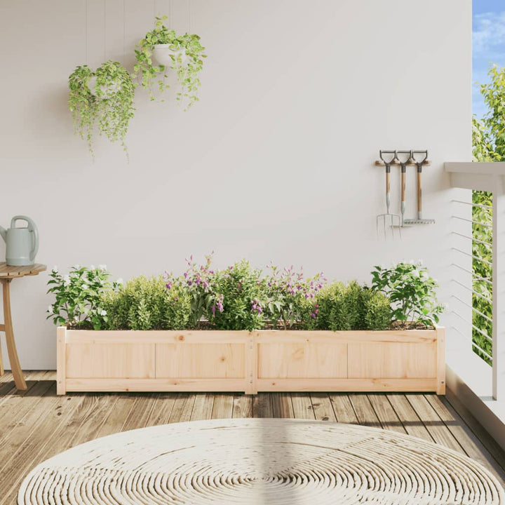plantekasse 180x31x31 cm massivt fyrretræ