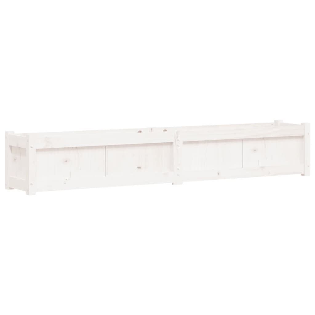 plantekasse 180x31x31 cm massivt fyrretræ hvid