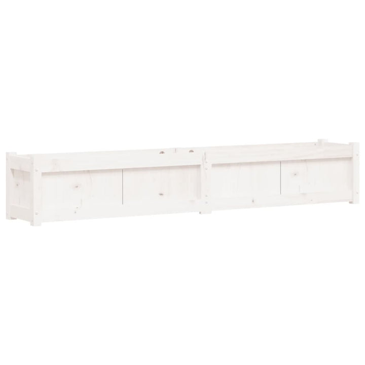 plantekasse 180x31x31 cm massivt fyrretræ hvid