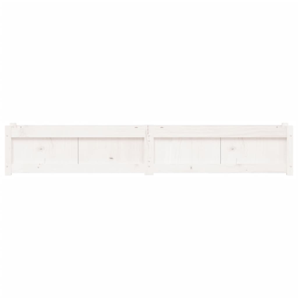 plantekasse 180x31x31 cm massivt fyrretræ hvid