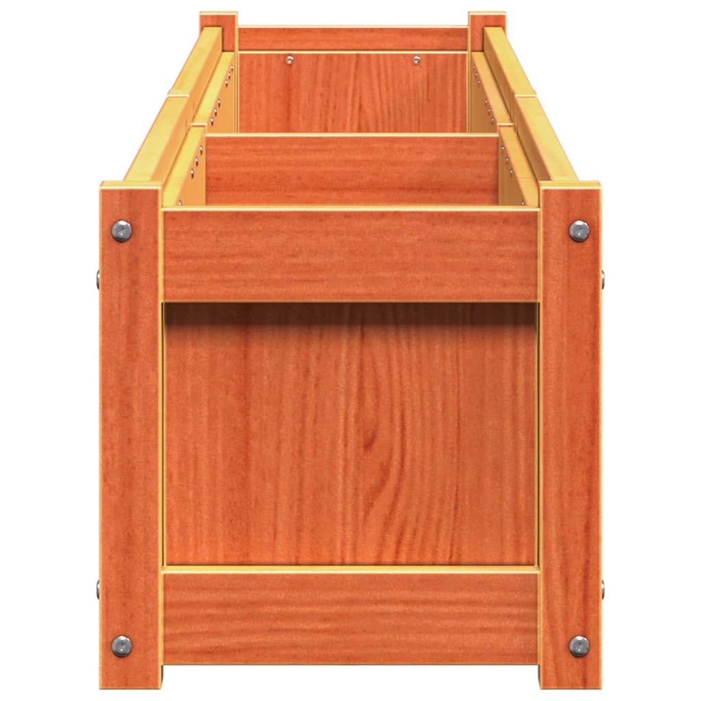 plantekasse 180x31x31 cm massivt fyrretræ gyldenbrun