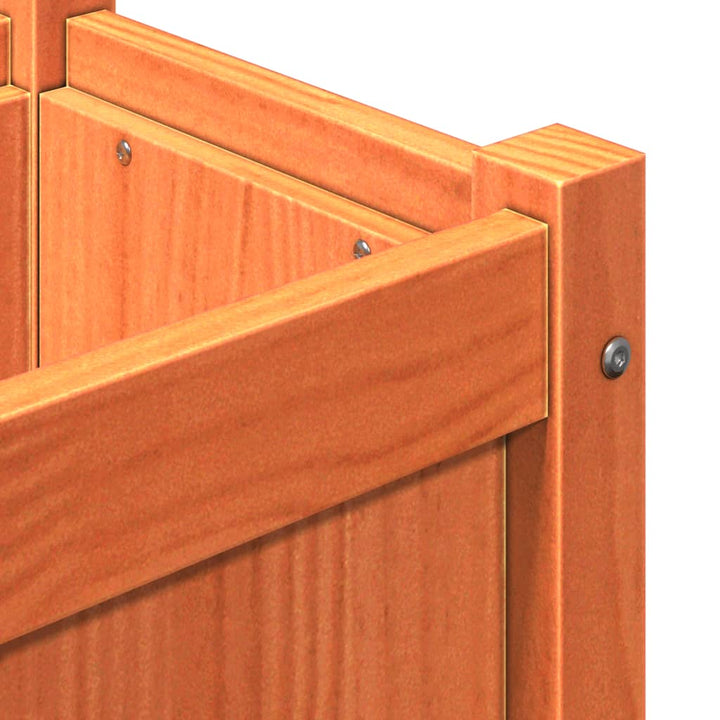 plantekasse 180x31x31 cm massivt fyrretræ gyldenbrun