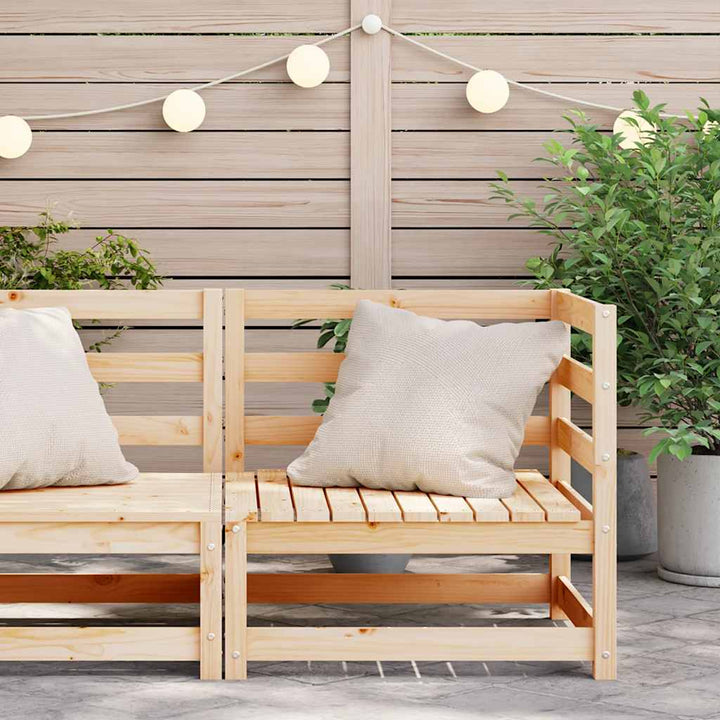 hjørnemodul til havesofa 70x70x76 cm massivt fyrretræ
