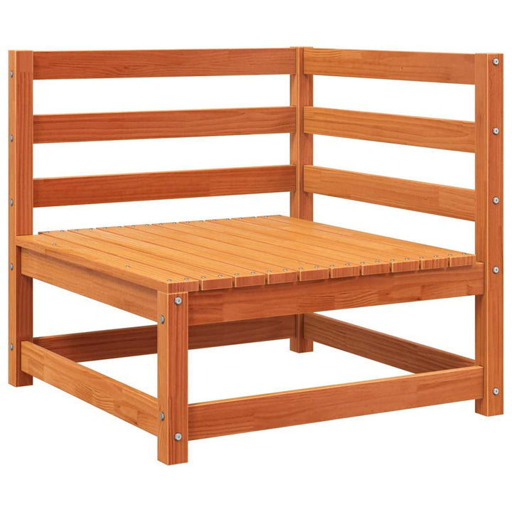 hjørnemodul til havesofa 70x70x67 cm massivt fyrretræ brun