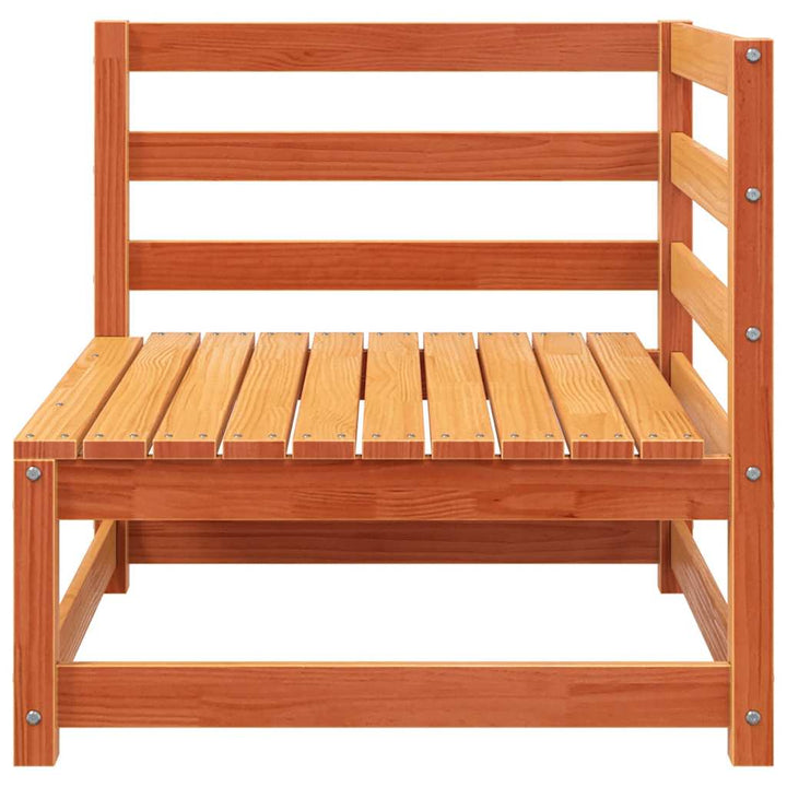 hjørnemodul til havesofa 70x70x67 cm massivt fyrretræ brun