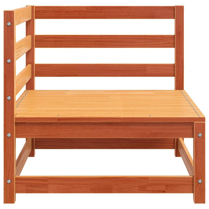 hjørnemodul til havesofa 70x70x67 cm massivt fyrretræ brun
