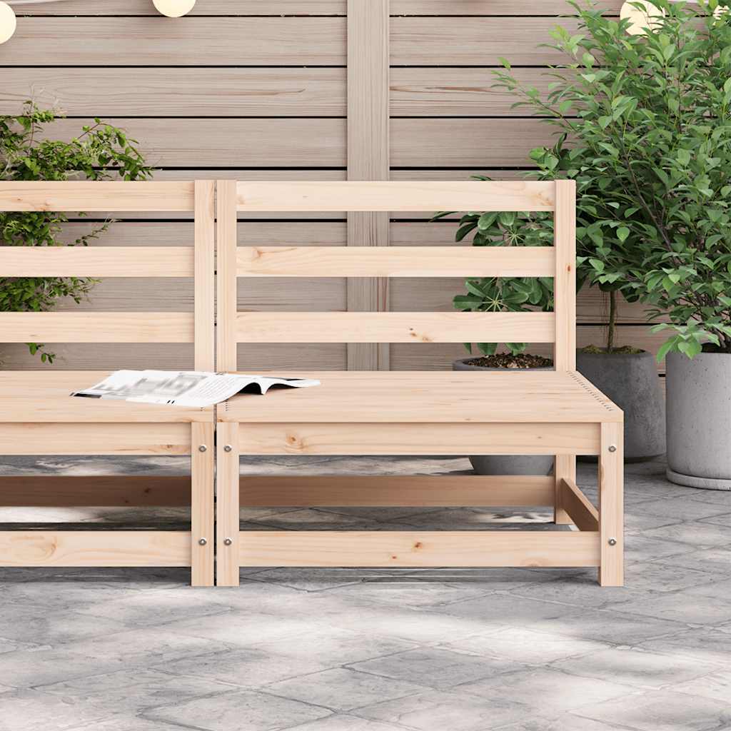 sofamodul til havesofa 70x70x67 cm uden armlæn massivt fyrretræ