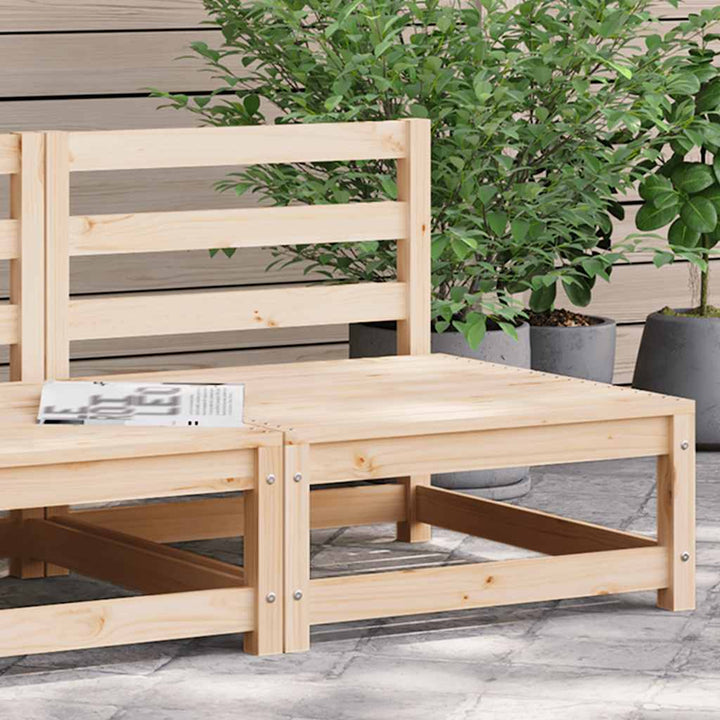 sofamodul til havesofa 70x70x67 cm uden armlæn massivt fyrretræ