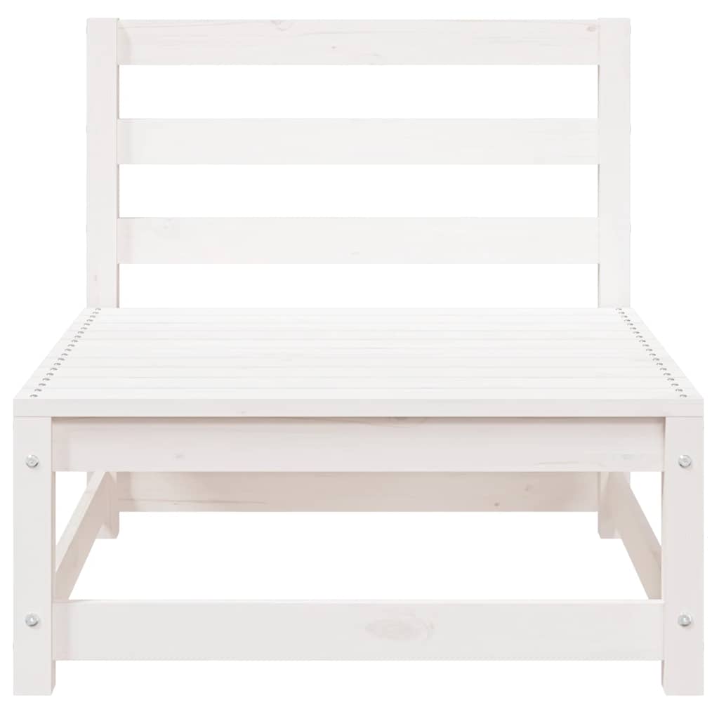 sofamodul til havesofa 70x70x67 cm uden armlæn massivt fyr hvid