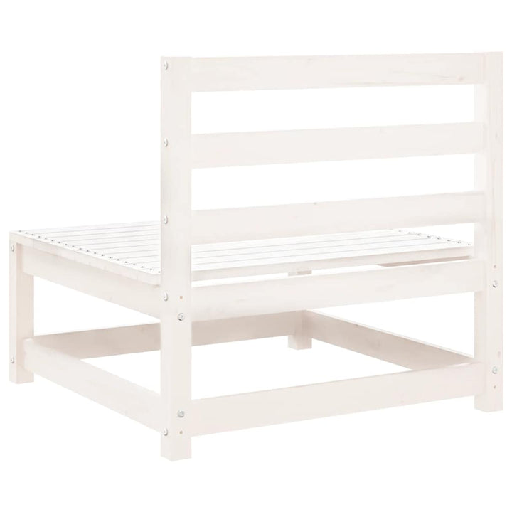 sofamodul til havesofa 70x70x67 cm uden armlæn massivt fyr hvid