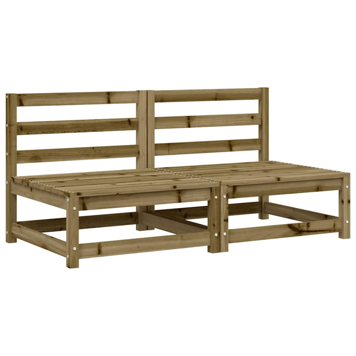 sofamodul 2 stk. 70x70x67 cm uden armlæn imprægneret fyrretræ