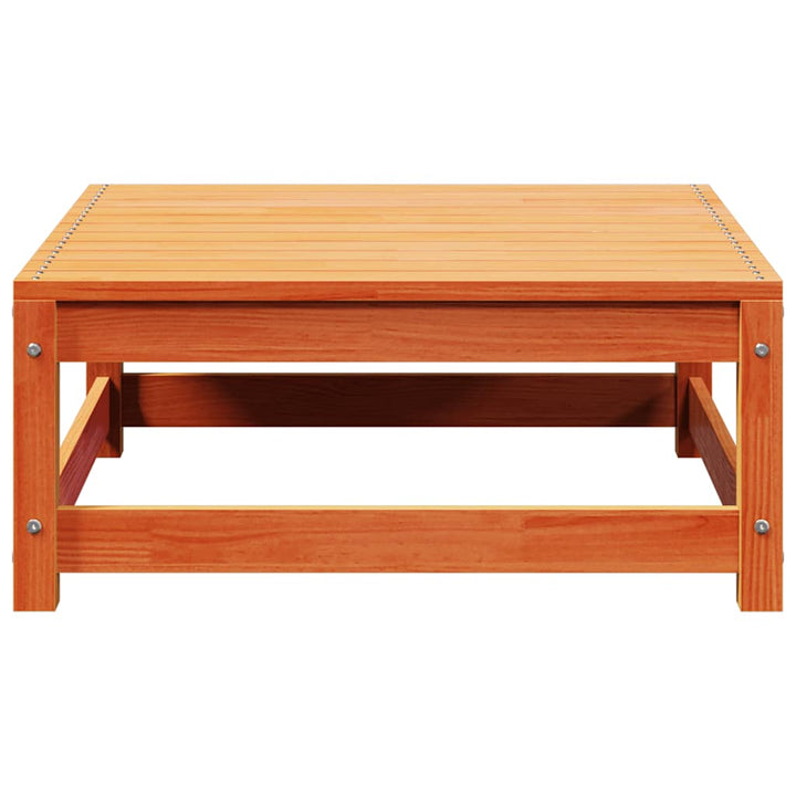 haveskammel 70x70x30 cm massivt fyrretræ brun