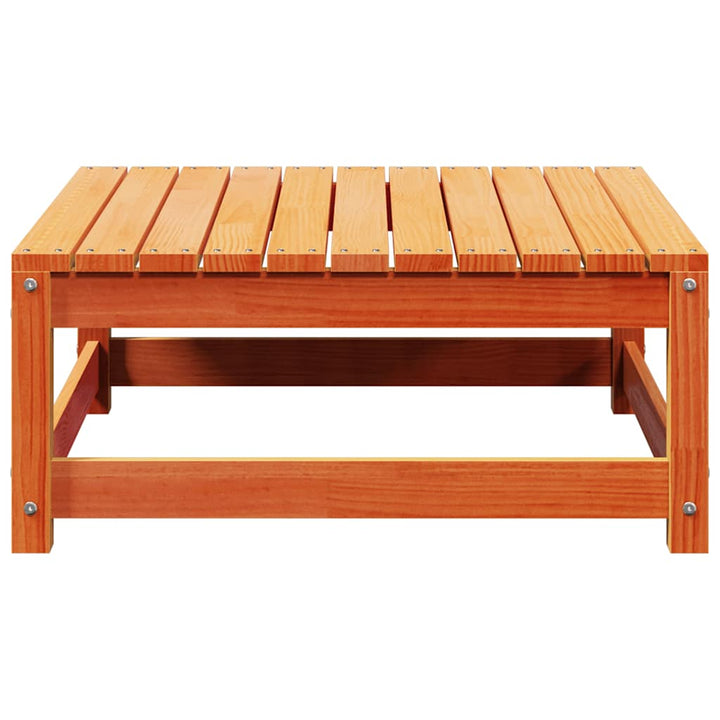 haveskammel 70x70x30 cm massivt fyrretræ brun