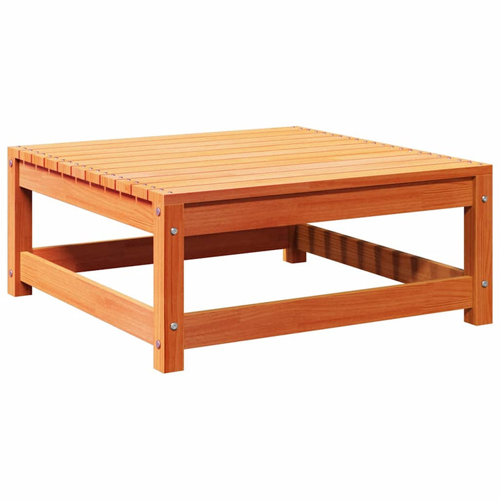 haveskammel 70x70x30 cm massivt fyrretræ brun