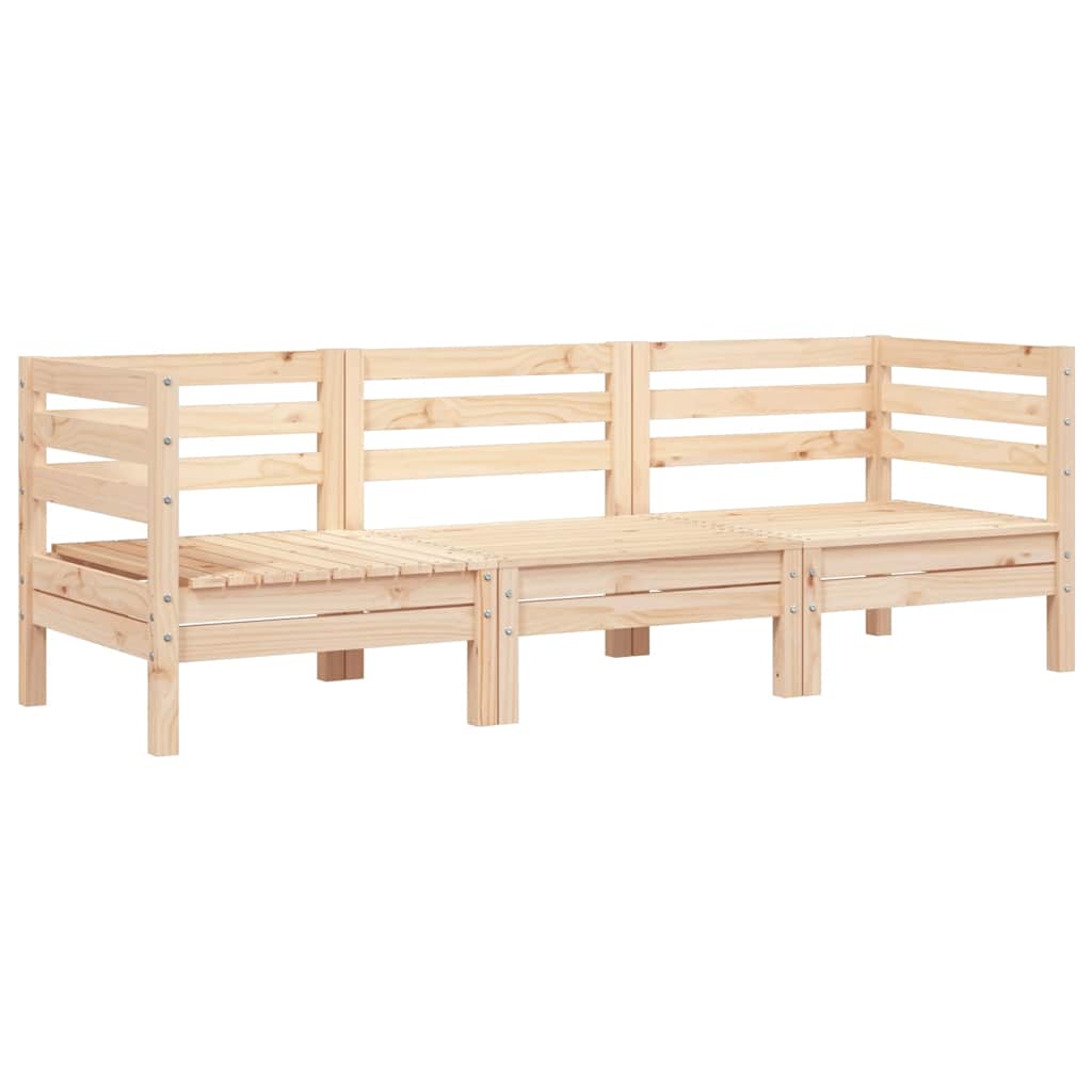 3-personers havesofa massivt fyrretræ