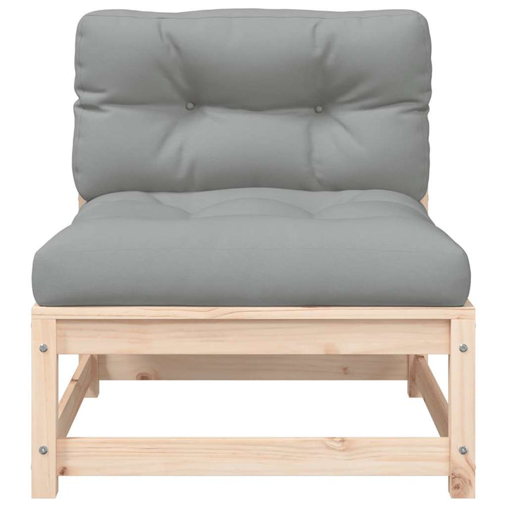 sofa med hynder og fodskamler uden armlæn