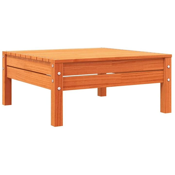 haveskammel med hynde massivt fyrretræ gyldenbrun