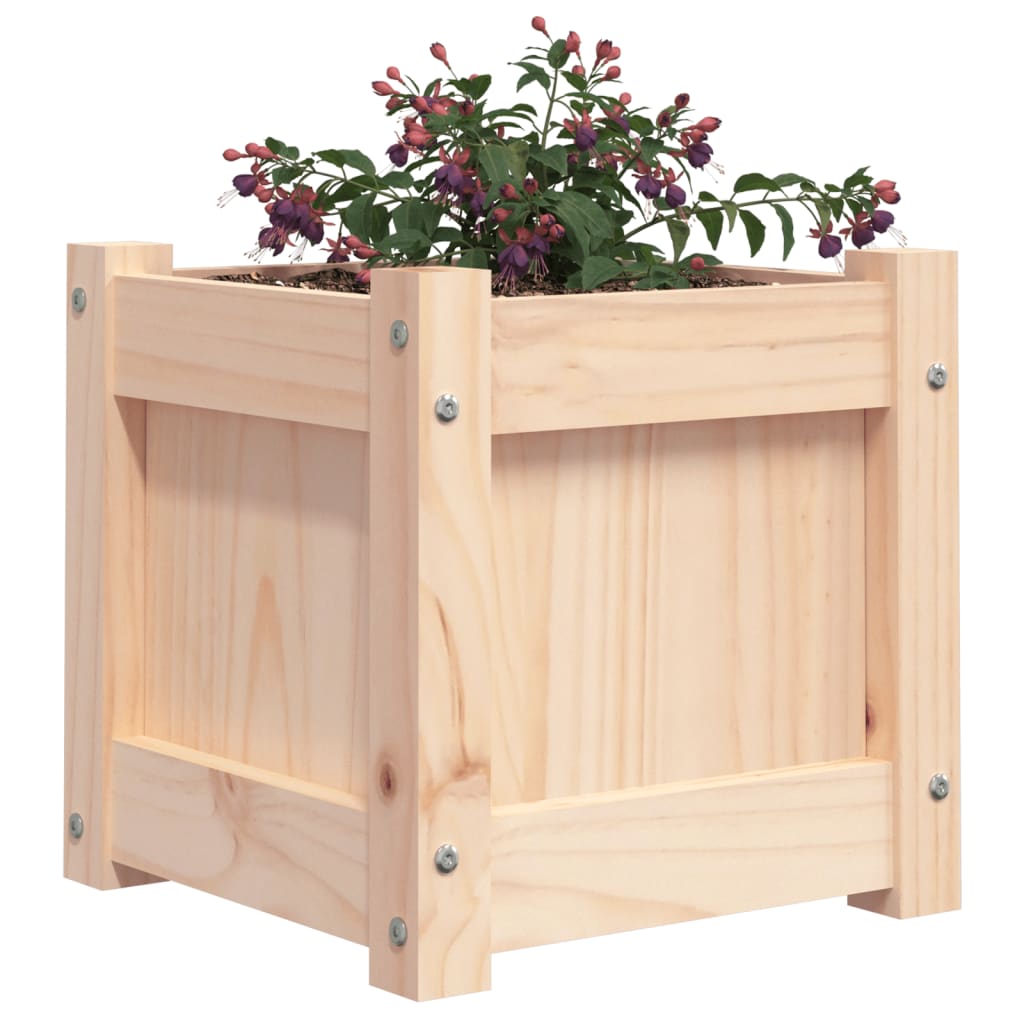 plantekasse 31x31x31 cm massivt fyrretræ